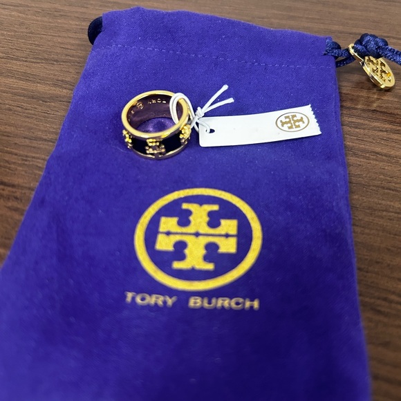 Tory Burch Gold and Black Ring - Picture 3 of 5
